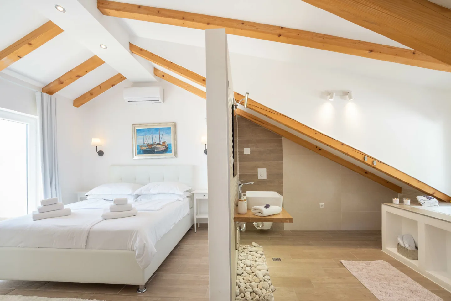 Villa OLIVE TREE bedroom and living spaces